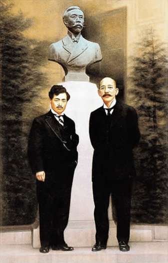 野口英世博士/現・東京歯科大学 初代校長 血脇守之助氏の肖像画
