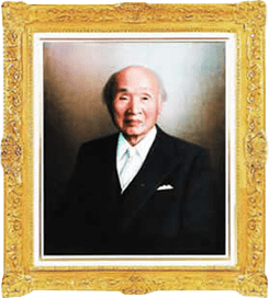 文化勲章を受賞された高柳健次郎氏の肖像画